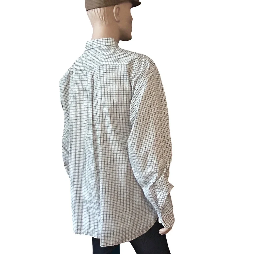 Brooks Brothers Shirt All Cotton Long Sleeve Button Down Windowpane Check - Picture 7 of 14